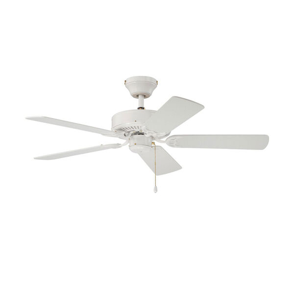 Builders Choice 42-Inch White with White Blades Ceiling Fan, image 1