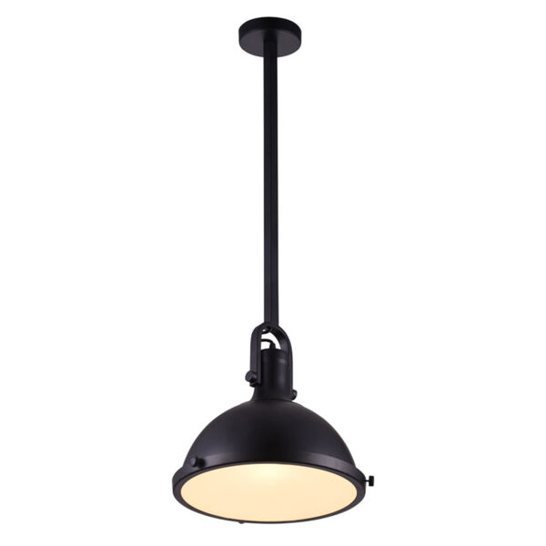 Strum Black One-Light Pendant with Clear Glass, image 1