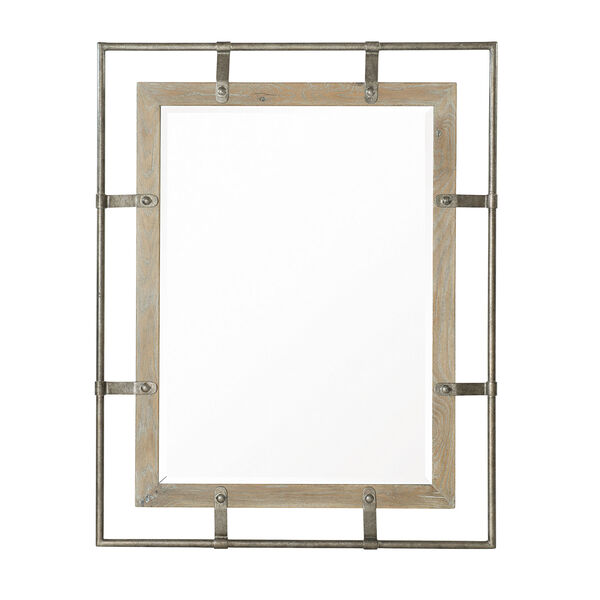 Rustic Patina Sand Wood Frame 38 x 48 Inches Mirror, image 1