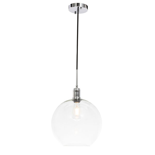 Emett Chrome 13-Inch One-Light Pendant with Clear Glass, image 6