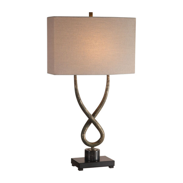 Talema Distressed Aged Silver Leaf One-Light Table Lamp, image 1