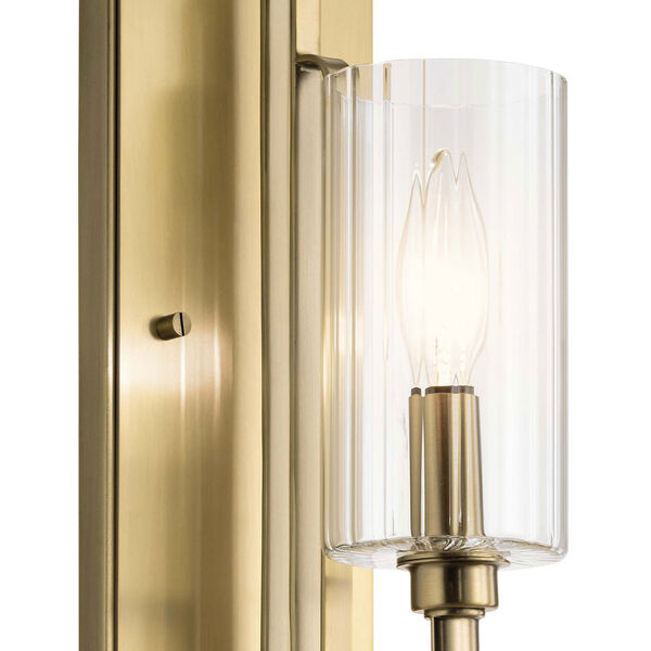 Kimrose Brushed Natural Brass One-Light Wall Sconce, image 3
