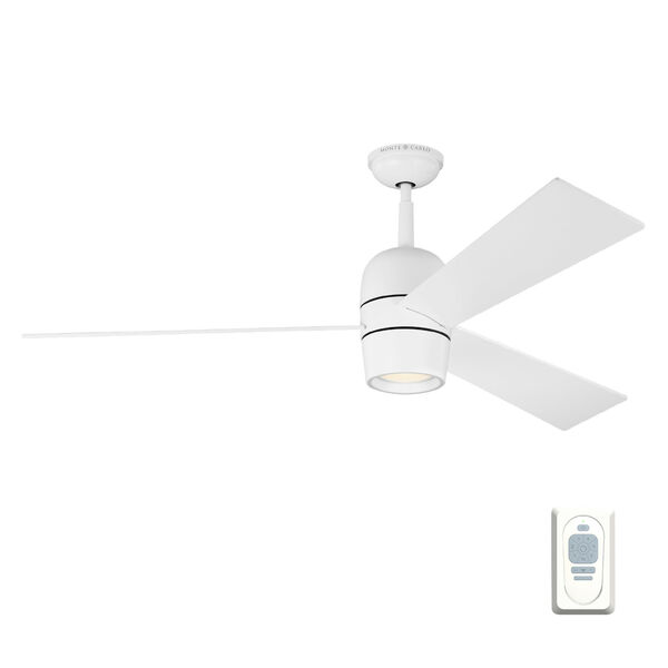 Alba Matte White 60-Inch LED Ceiling Fan, image 2