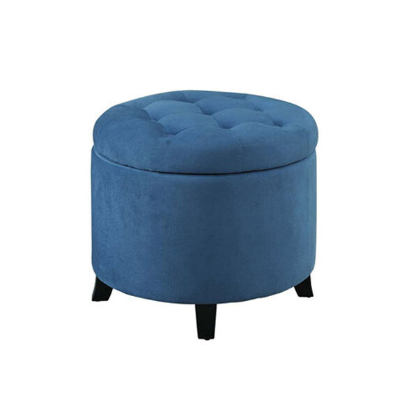 Designs4Comfort Blue Storage Ottoman, image 1