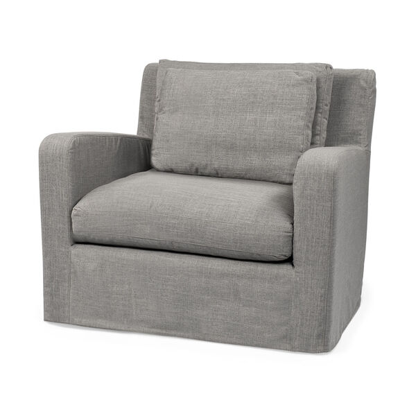 Denly III Flint Gray Slipover Upholstered Arm Chair, image 1