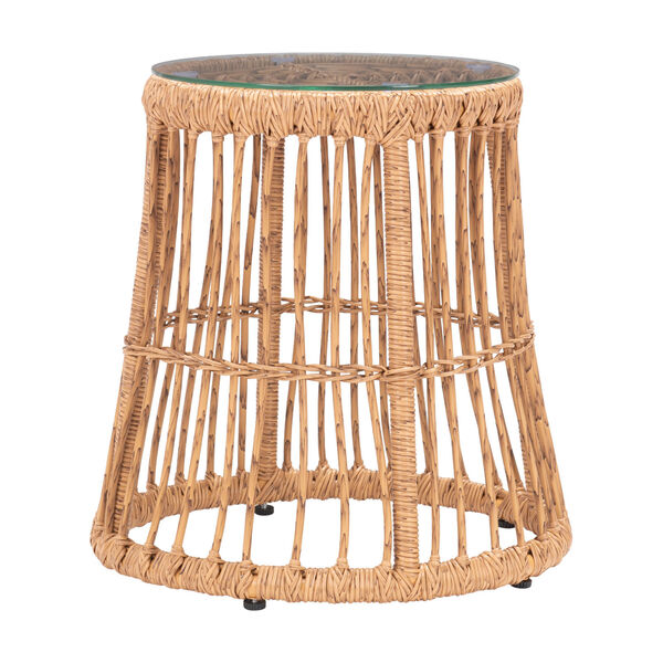 Wendy Natural and Beige Outdoor Side Table, image 5
