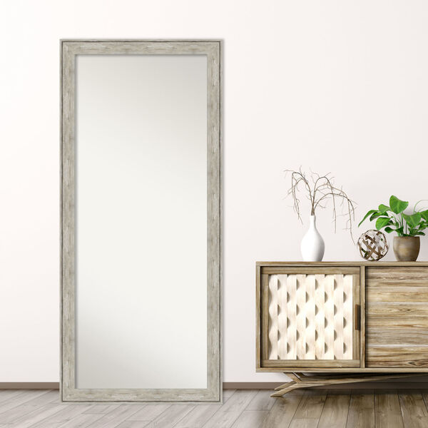 Crackled Silver 29W X 65H-Inch Full Length Floor Leaner Mirror, image 6