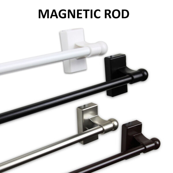 Satin Nickel 48-84 Inch Magnetic Rod, image 2