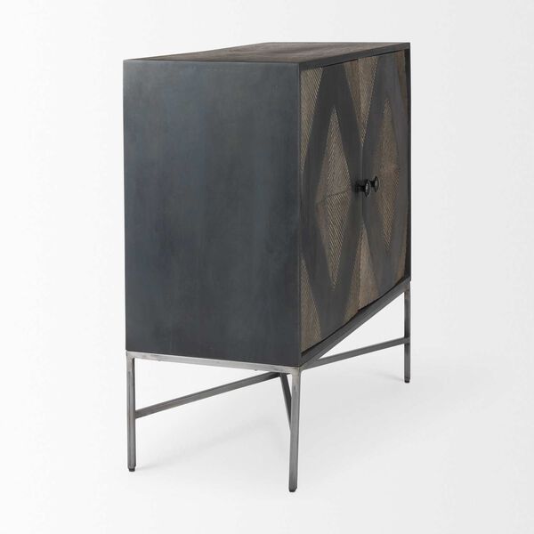 Hogarth Dark Brown and Silver Two-Door Accent Cabinet, image 5