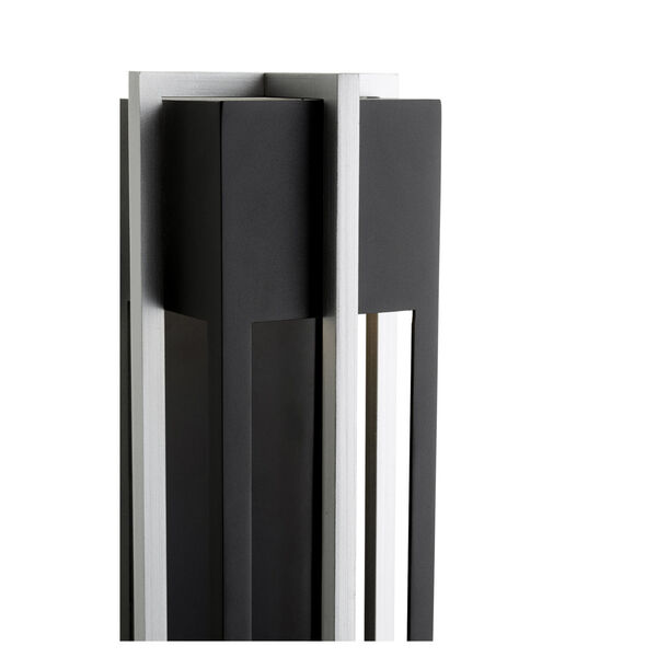 Al Fresco Noir Brushed Aluminum Six-Inch LED Outdoor Wall Sconce, image 2