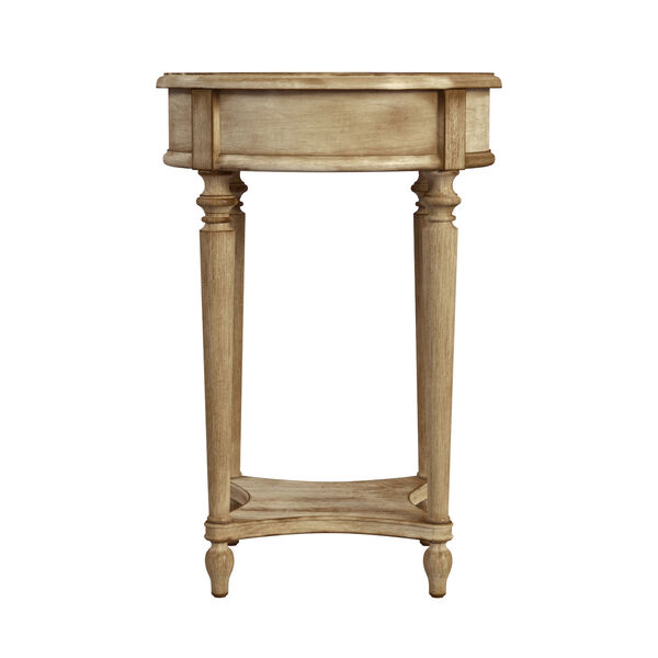 Jules Antique Beige One Drawer Round End Table with Storage, image 5