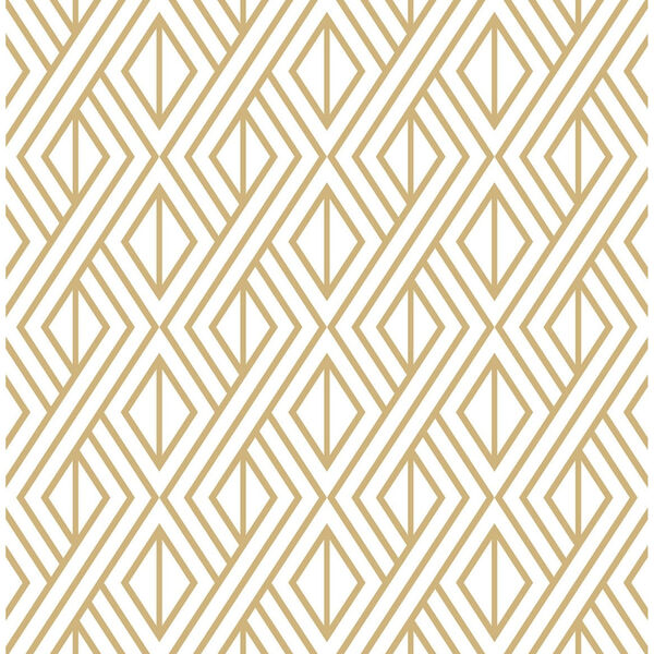 NextWall Gold Diamond Geometric Peel and Stick Wallpaper, image 2