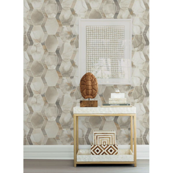 Candice Olson Modern Nature 2nd Edition Cream and Gray Earthbound Wallpaper, image 1