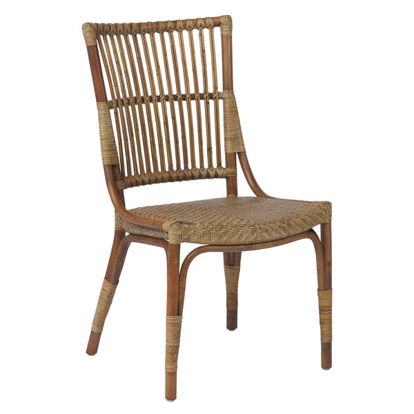 Piano Antique Rattan Dining Side Chair, image 1