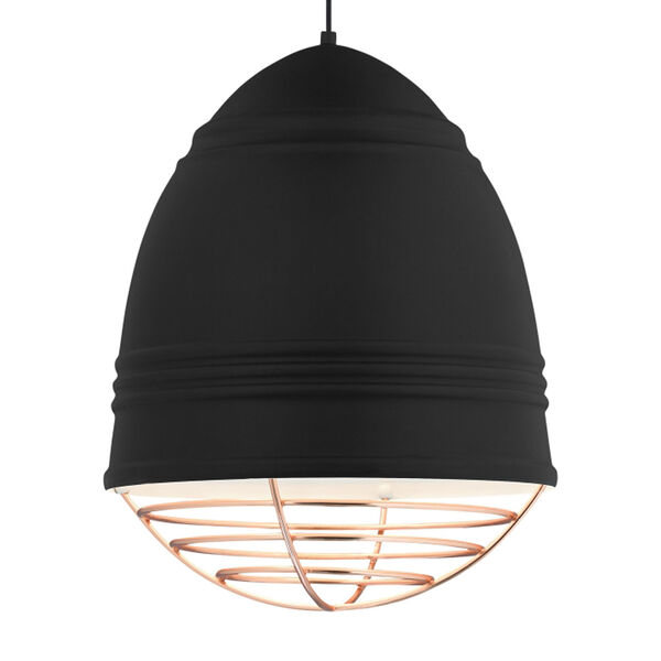Loft Grande Rubberized Black and White LED Pendant, image 1