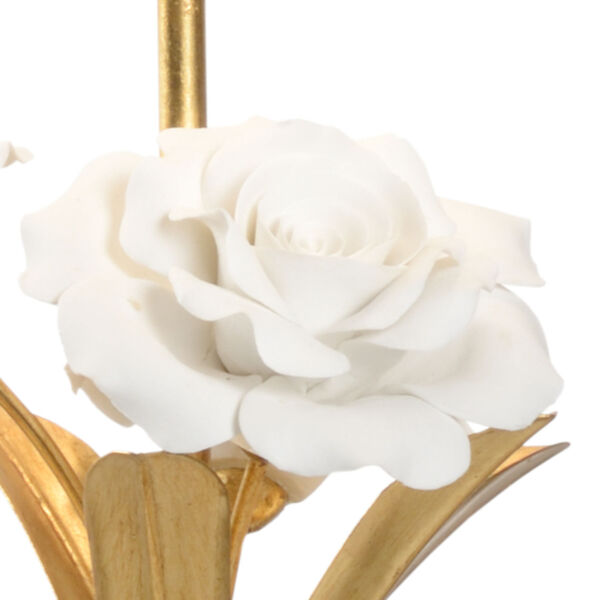 Gold One-Light Small Rose Table Lamp, image 4