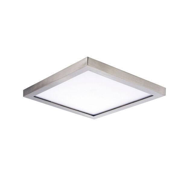Chip Satin Nickel 6-Inch 3000K Led One-Light Flush Mount with Polycarbonate Shade, image 1