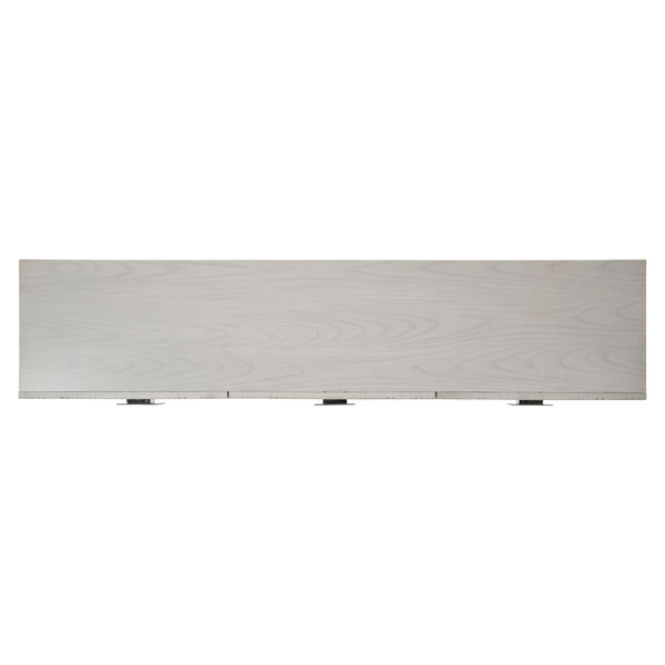 Ciara Polished Stainless Steel and Beige Entertainment Credenza, image 6