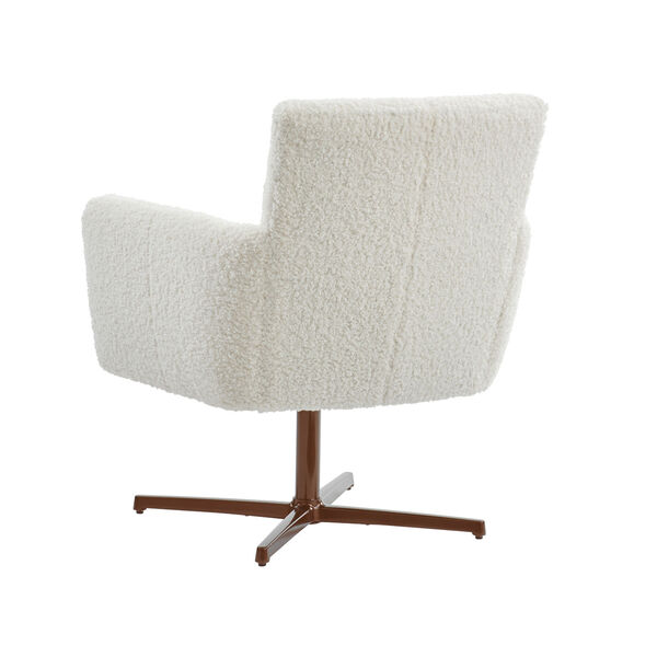 White and Bronze Brooks Swivel Chair, image 2