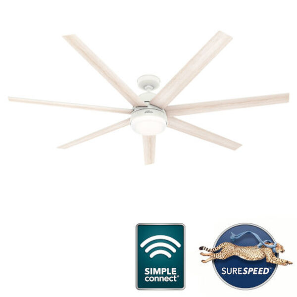 Phenomenon Matte White 70-Inch Ceiling Fan with LED Light Kit and Wall Control, image 3