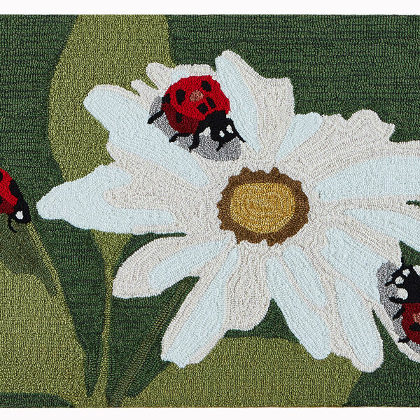 Liora Manne Frontporch Green 24 x 36 Inches Ladybugs Indoor/Outdoor Rug, image 1
