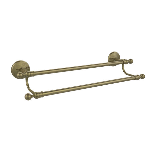 Monte Carlo Collection 30 Inch Double Towel Bar, Antique Brass, image 1