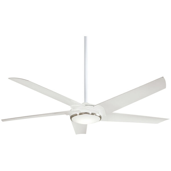 Raptor Flat White 60-Inch Integrated LED Ceiling Fan, image 1