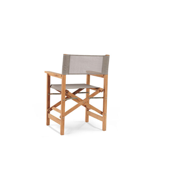Director Taupe Teak Folding Outdoor Chair, image 2