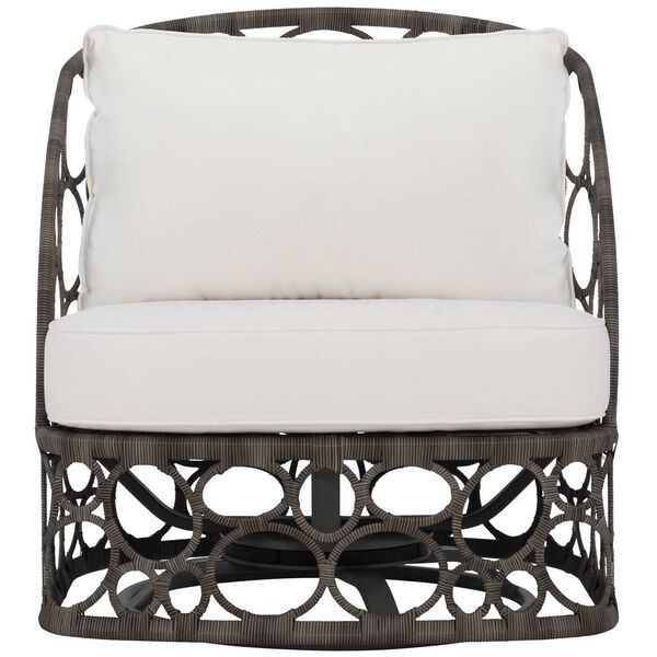 Bali Gray and White Outdoor Swivel Chair, image 1