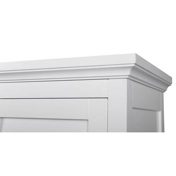 Slone Corner Floor Cabinet with One Shutter Door in White, image 4