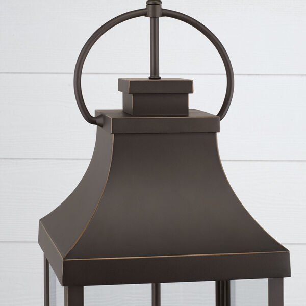 Bradford Oiled Bronze Outdoor Four-Light Hangg Lantern with Clear Glass, image 3