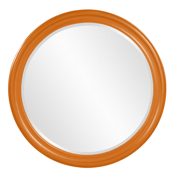 George Glossy Orange Mirror, image 1