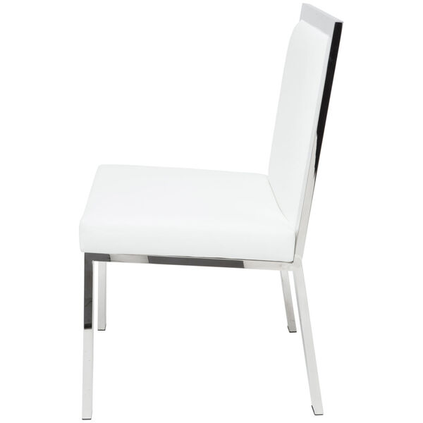 Rennes White and Silver Dining Chair, image 6