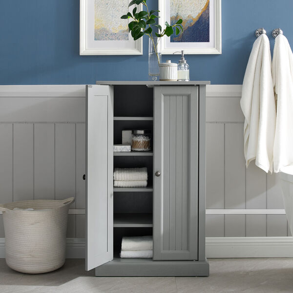 Seaside Distressed Gray Accent Cabinet, image 5