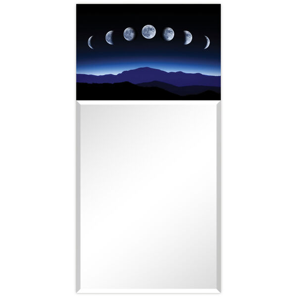 Blue Moons Black 48 x 24-Inch Rectangular Beveled Wall Mirror, image 6