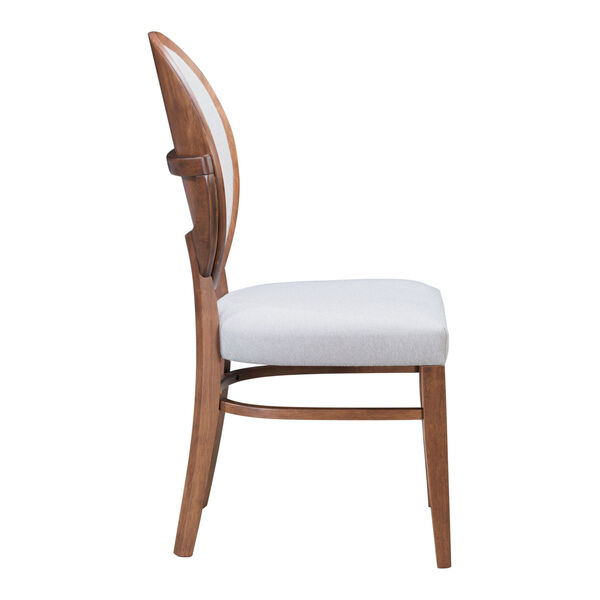Regents Walnut and Light Gray Dining Chair, Set of Two, image 3