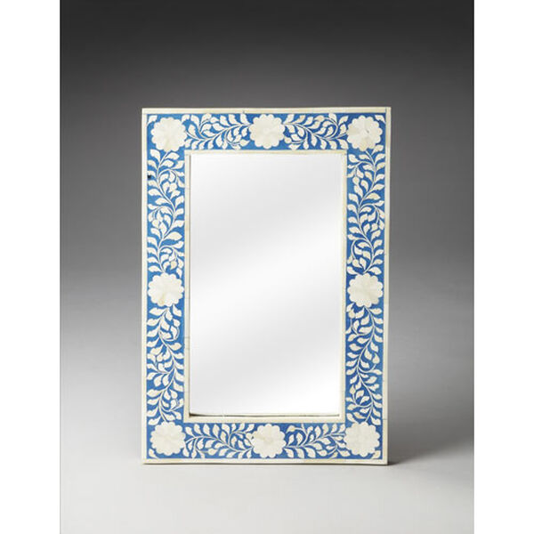 Heritage Blue Bone Inlay Wall Mirror, image 1