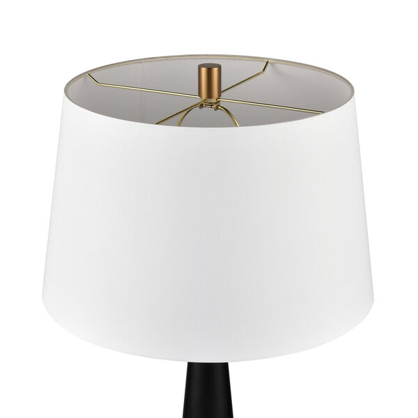 Case In Point Matte Black and Aged Brass One-Light Table Lamp, image 3