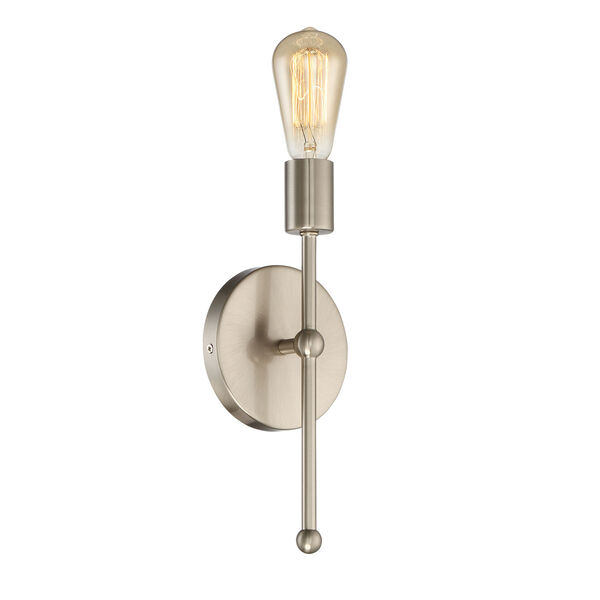 Whittier Satin Nickel One-Light Wall Sconce, image 2