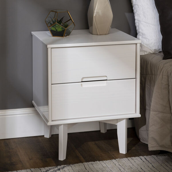 Sloane White Nightstand with Two Drawer, image 3