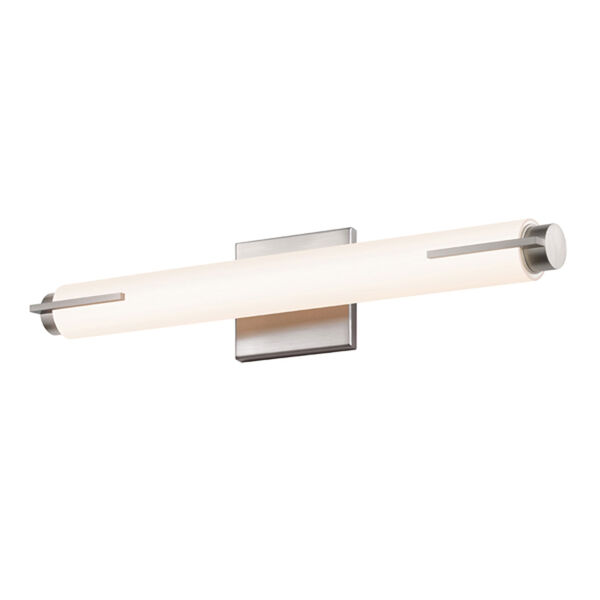 Tubo Slim Satin Nickel LED 19.5-Inch Spine Trim Bath Fixture Strip, image 1