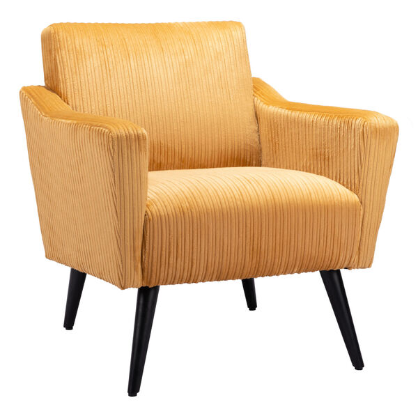 Bastille Yellow and Matte Black Accent Chair, image 1