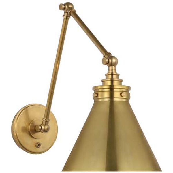 Parkington Antique Brass One-Light Double Library Wall Sconce by Chapman and Myers, image 1