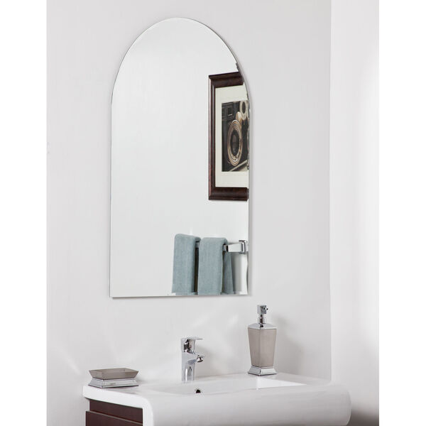 Rita Silver 24 x 40-Inch Arch Beveled Bathroom Mirror, image 1