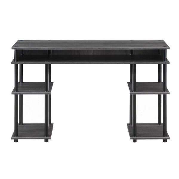 Designs2Go Charcoal Gray and Black Student Desk, image 5