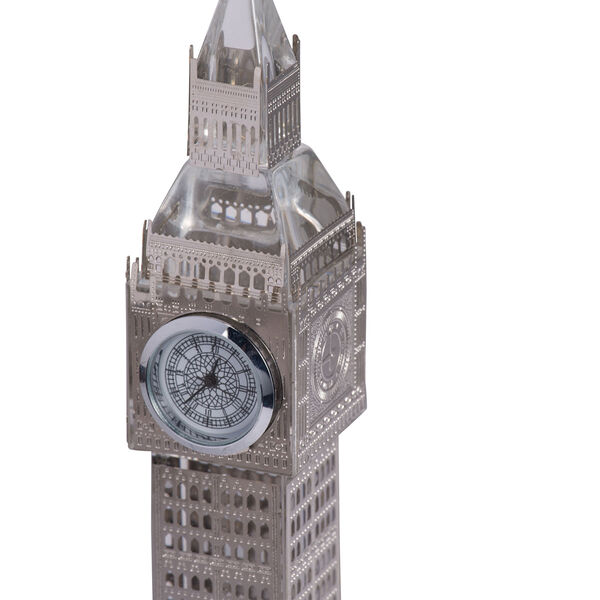Benjamin Silver Mantal Clock, image 4