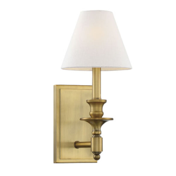 Preston Polished Brass Seven-Inch One-Light Wall Sconce, image 1