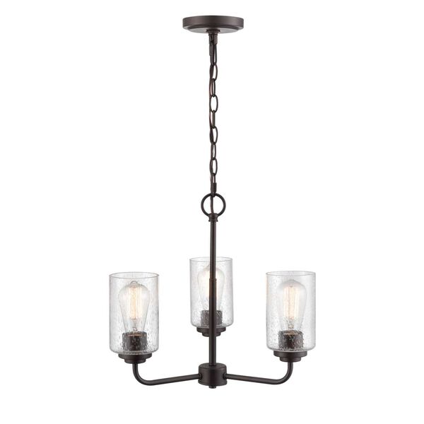 Moven Rubbed Bronze Three-Light Chandelier, image 2