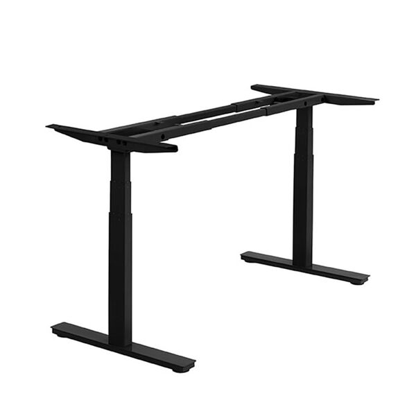 Autonomous Black Frame White Matte Top Premium Adjustable Height Sit to Stand Desk, image 2