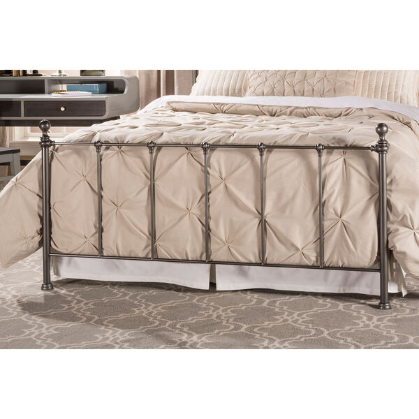 Molly Black Steel Queen Bed Headboard and Footboard, image 5